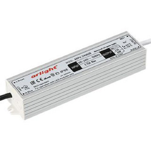 Блок питания для светодиодной ленты Arlight 24В ARPV-24060-B 245 60Вт IP67 фото Блок питания для светодиодной ленты Arlight 24В ARPV-24060-B 245 60Вт IP67 картинка